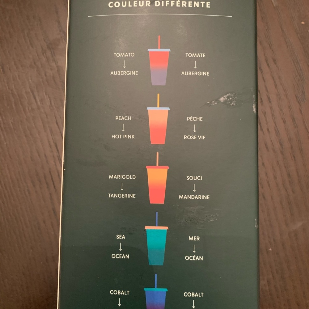 Starbucks colorchanging cups full box